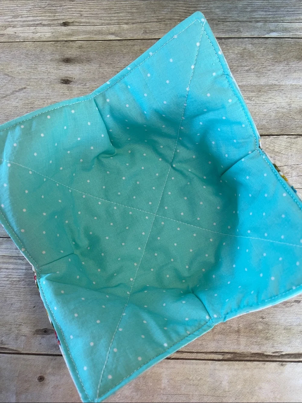 Micro/Ice Cream Bowl Cozy Pioneer Woman Fabric Bowl Reversible